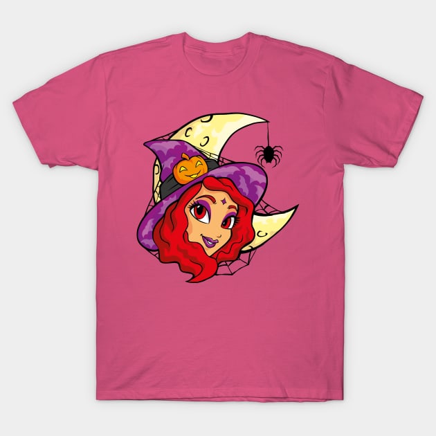 The Pumpkin Witch T-Shirt by The Dark Raven